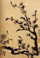 Shitao fleuri branche 1707 ancienne Chine encre